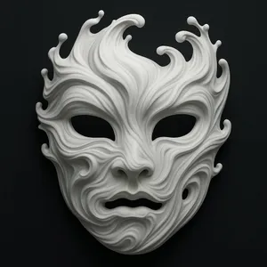 Tidebound Visage: Ocean Spirit Mask