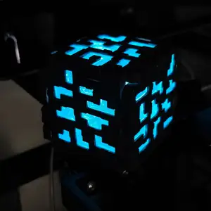 Minecraft - Illuminating Diamond Ore Cube -  Fan Art