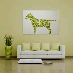Geometric dog wall art - “Bull Terrier style”