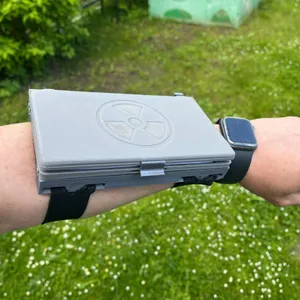 Document case with map on arm holder, tactical