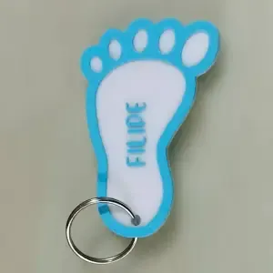 Custom Name Foot Keychain