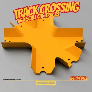 ✖️ Car Track Three Ways Crossing 45°&90°High Hot Wheels Comp