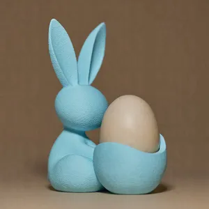Easter Egg Holder Bunny Figurine