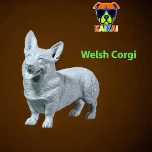 Pembroke Welsh Corgi Bobtail Dog model - statue - 3D print