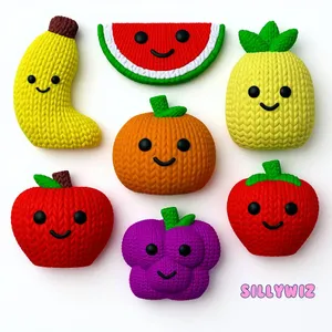 Set of fruits - knitting - crochet - No supports