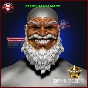 Creepy Santa Claus Mask - Christmas Cosplay - Xmas Halloween