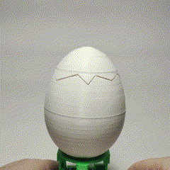 Cute Hatching Chick Automaton–Crank-Operated Mechanical Toy