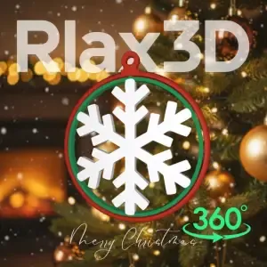 christmas rotating ornament snowflake v2