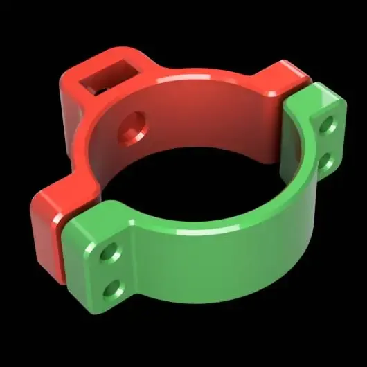 Clamp (holder, mounting) for a bicycle shock absorber