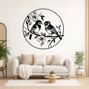 Wall Art Birds with Flowers
