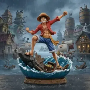 Monkey D. Luffy Epic Diorama – One Piece Anime Figure STL |