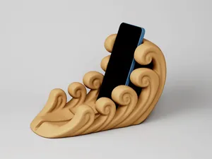 The Great Wave Stand | Acoustic Phone Holder