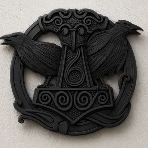 decoración runa y aguilas