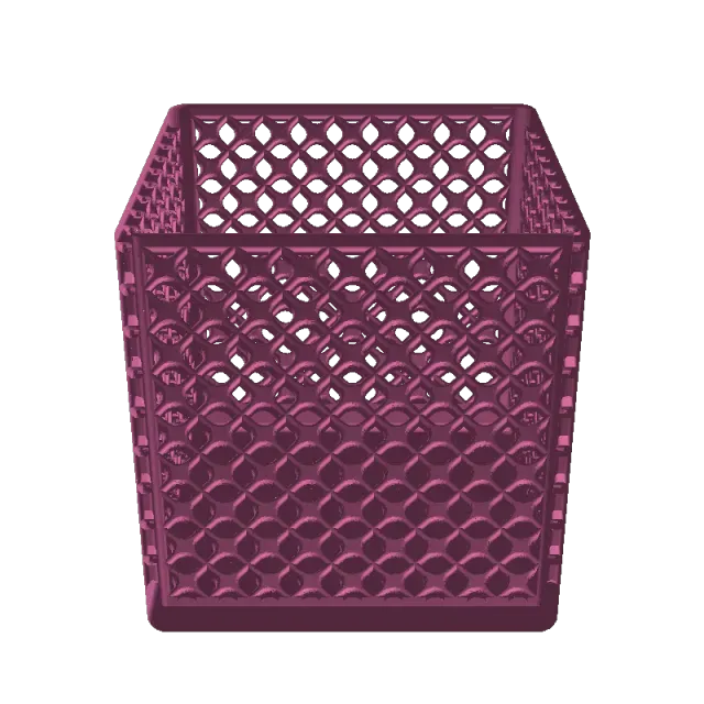 Geometric Lattice Pen Holder / Desk Organizer V3D ID-197 — Image 6 of 9