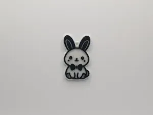 Cute Bunny with Bowtie Keychain #1