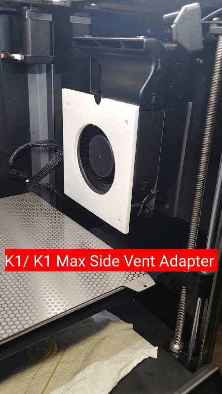 K1/K1 Max Fan Cover For 120mm Reusable Mesh Screen