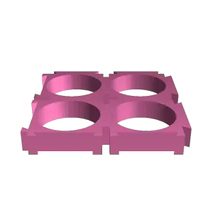18650 2x2 battery cell holder modular negative