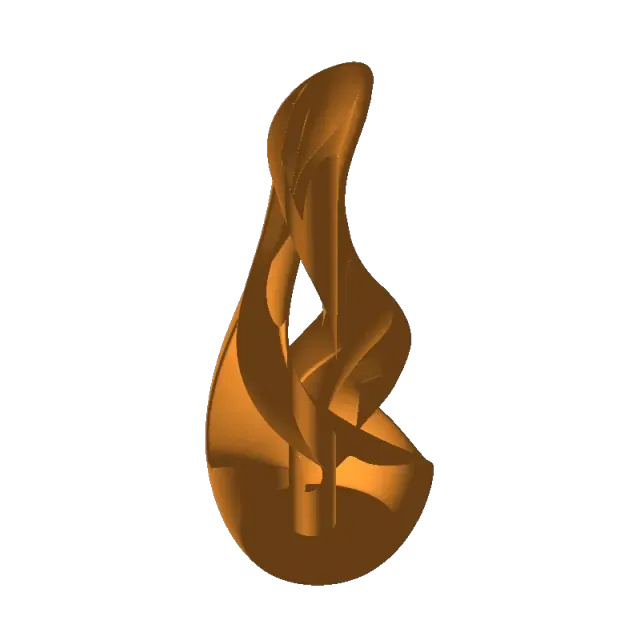 Flow Vortex Ribbon Vase - Modern Spiral Sculptural Planter — Фото 4 из 5