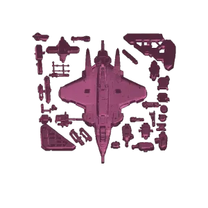 sci-fi jet fighter 3d model new