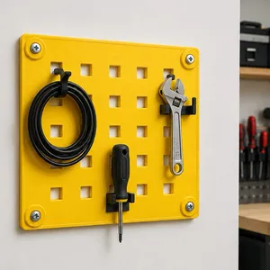 Heavy Duty Tool Board - 9x9 mm Square Hole Pegboard 38mm C/C