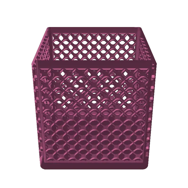 Geometric Lattice Pen Holder / Desk Organizer V3D ID-197 — Image 8 of 9