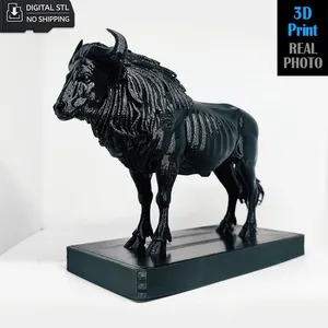 Bull STL – 3D Printable Animal Statue