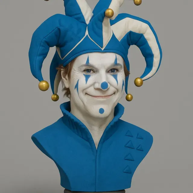 Magic the Gathering Jester's Cap Bust Statue MTG Joker