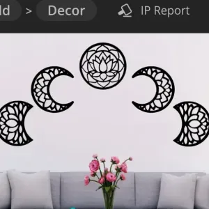 mandala moon phase wall art