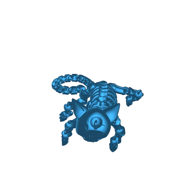 Cat Skeleton Flexi Toy Gothic Articulated Collectible — Image 3 of 3