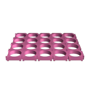 18650 5x4 battery cell holder nagative modular