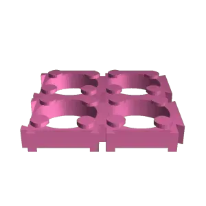 18650 2x2 battery cell holder modular