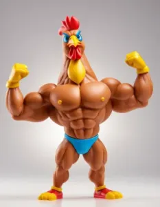Brawny Rooster - The Feathered Bodybuilder