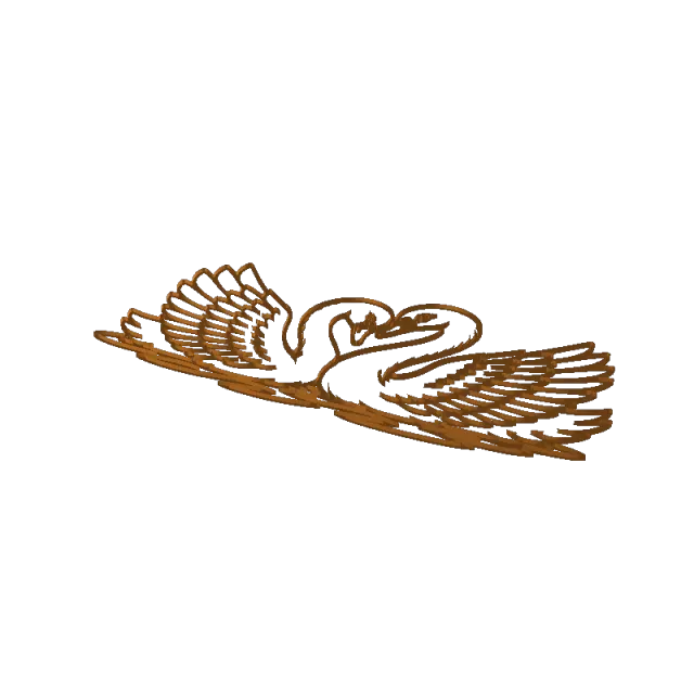 Romantic Swan Couple 2D Wall Art — Image 3 of 3