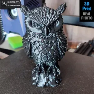 Owl Statue STL – Single-Color 3D Printable Figurine