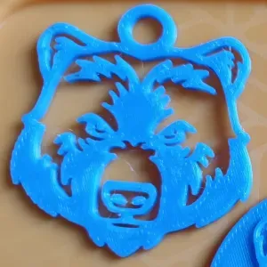 Keychain bear's head