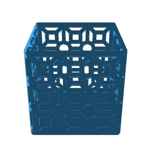 Geometric Pattern Pen Holder / Desk Organizer V3D ID-08