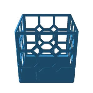 Geometric Lattice Pen Holder / Desk Organizer V3D ID-12