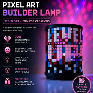 PIXEL ART BUILDER LAMP- 720 SLOTS