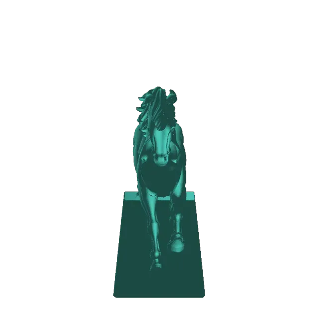 Black Horse Statue STL for 3D Printing | Single-Color Model — Фото 8 из 8