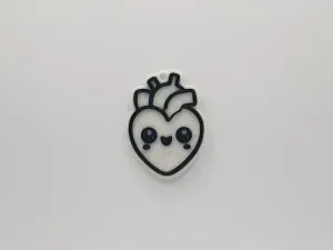 Happy Anatomical Heart Keychain #1