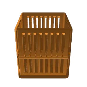 Modern Geometric Lattice Storage Crate BOX V3D ID-177