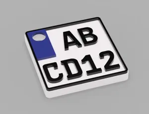 Numberplate license plate Keyring
