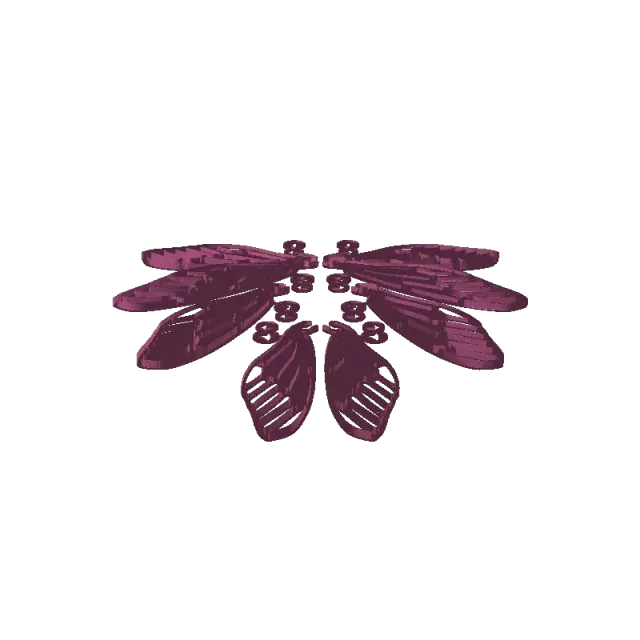 Aurora Winged Moth (stl/3mf files) — Image 8 of 9
