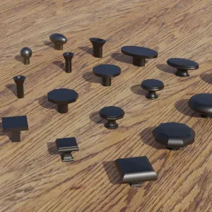 Furniture handles with 1 bolts