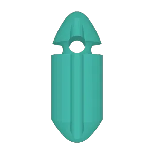 Glow-in-the-dark guy rope 'tent bullet' by liempdma