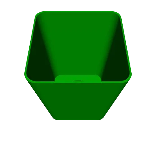 Square plant pot with water tray — Image 3 of 4