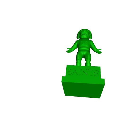 NFL - New Orleans Saints Mascot Gumbo Statue - 3d print — Фото 6 из 7