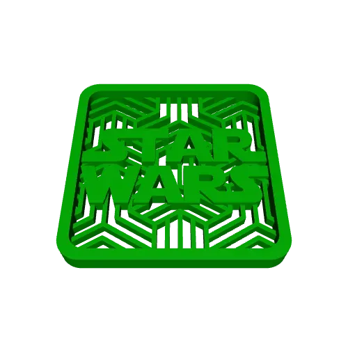Star Wars Logo Bevelled Square Coaster — Image 3 of 3