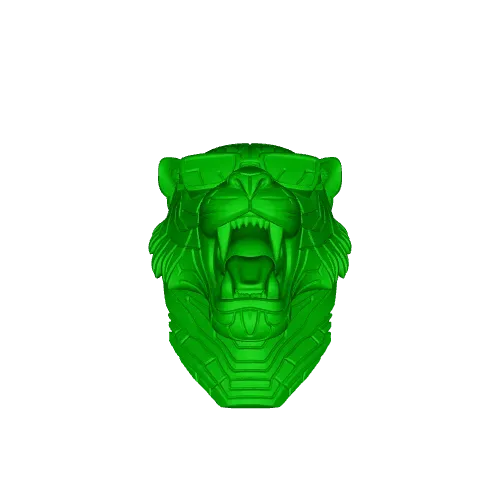 Cyberpunk Tiger wall mounted key holder head decor — Фото 4 из 4