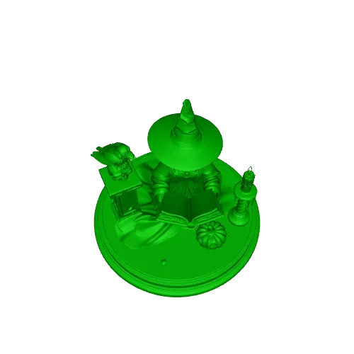 4471 Witch with Skull and Pumpkin Color 3D Model STL DND — Фото 3 из 3